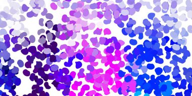 Açık pembe, Memphis şekilli mavi vektör dokusu. Gradyan rastgele formlarla modern soyut illüstrasyon. İşiniz için akıllı tasarım.