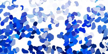 Rastgele biçimlerde açık mavi vektör arkaplanı. Soyut tarzda, gradyan formlarda basit tasarım. Duvar kağıdı seti için zarif tasarım.