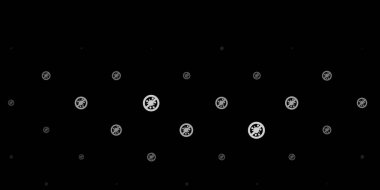 Koyu gri vektör arkaplan ve covid-19 sembolleri. Biyolojik değişim şekilli soyut çizimler. Tehlike ateşine karşı basit çizim.