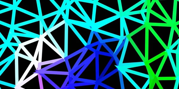 Hellblauer Grüner Vektor Abstrakter Dreieck Hintergrund Kluge Illustration Facettenstil Mit — Stockvektor