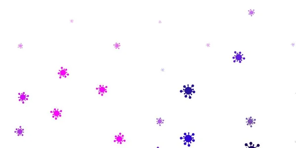 Light Purple Vector Backdrop Virus Symbols Simple Design Abstract Style — Stock Vector