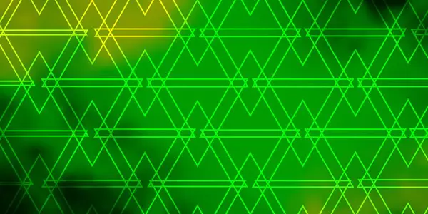 Azul Oscuro Diseño Vector Verde Con Líneas Triángulos — Vector de stock