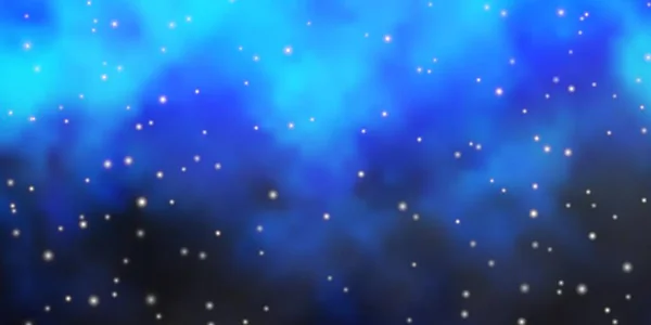 Fundo Vetorial Azul Escuro Com Estrelas Coloridas — Vetor de Stock