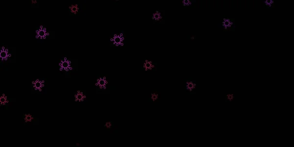 Plantilla Vectorial Rosa Oscuro Con Signos Gripe Ilustración Inteligente Con — Archivo Imágenes Vectoriales