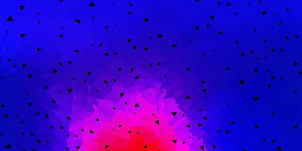 Tmavě Modrý Červený Vektorový Trojúhelník Dekorativní Barevné Ilustrace Abstraktními Trojúhelníky — Stockový vektor