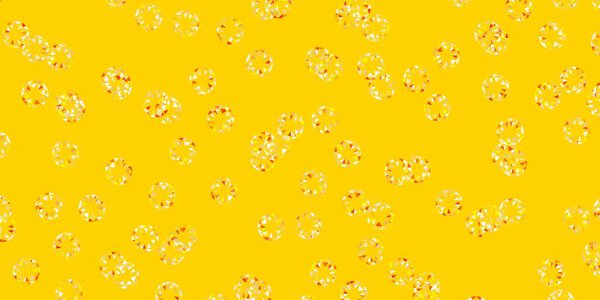 Light yellow vector backdrop with dots. Colorful illustration with gradient dots in nature style. New template for a brand book.