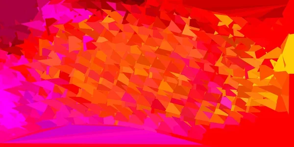 Texture Poli Triangolo Vettoriale Giallo Rosa Chiaro Elegante Illustrazione Astratta — Vettoriale Stock