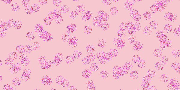 Light purple, pink vector natural backdrop with flowers. Simple colored illustration with abstarct flowers. Smart design for leaflets, books.