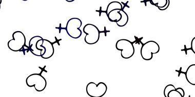 Açık mavi, feminizm unsurlu kırmızı vektör deseni. Değişken feminizm şekilli renkli bir illüstrasyon. Uluslararası Kadınlar Günü için Tasarım.