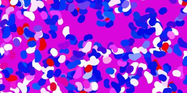 Açık mavi, soyut şekilli kırmızı vektör şablonu. Gradyan rastgele formlarla modern soyut illüstrasyon. Web siteniz için basit illüstrasyon.