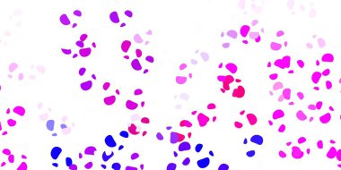 Açık mavi, soyut şekilli kırmızı vektör deseni. Soyut tarzda, gradyan formlarda basit tasarım. Duvar kağıdı seti için zarif tasarım.