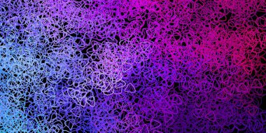 Koyu mavi, kırmızı vektör arkaplan ve kaotik şekiller. Basit gradyan şekilli renkli bir çizim. Web siteniz için basit illüstrasyon.