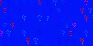 Light Blue, Yellow vector template with businesswoman signs. Abstract illustration with a depiction of women power. Design for International Women Day.