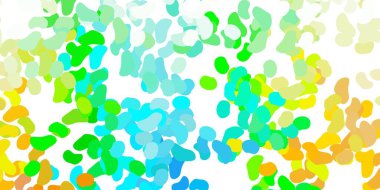 Açık mavi, soyut şekilli sarı vektör şablonu. Soyut tarzda, gradyan formlarda basit tasarım. İşiniz için akıllı tasarım.