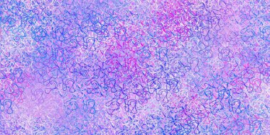 Bükülmüş çizgileri olan açık gri vektör arkaplanı. Renkli çizimler, kıvrımlardan oluşur. Reklamlar ve reklamlar için desen.