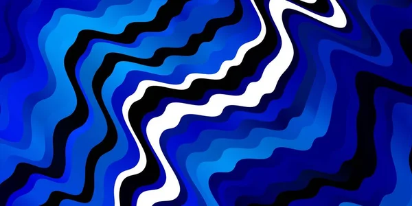 Modèle Vectoriel Bleu Foncé Avec Des Lignes Douces Illustration Lumineuse — Image vectorielle