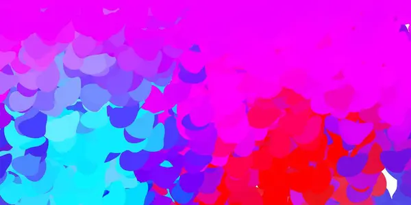 Світло Блакитна Червона Векторна Текстура Фігурами Мемфіса Ілюстрація Різнокольоровими Формами — стоковий вектор