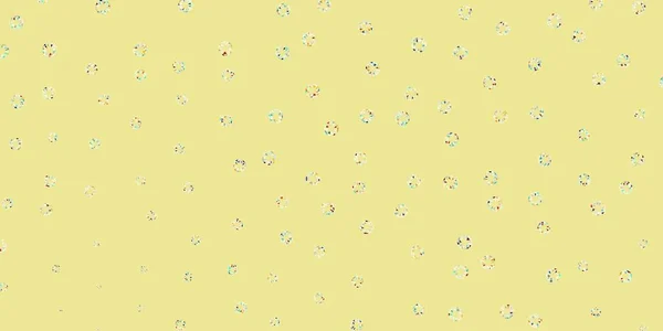 Светло Синий Желтый Векторный Рисунок Сферами Абстрактная Иллюстрация Красочными Пятнами — стоковый вектор
