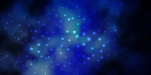 Padrão Vetorial Blue Escuro Com Estrelas Abstratas Ilustração Colorida Estilo — Vetor de Stock