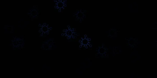 Темно Сіра Векторна Текстура Символами Хвороби Абстрактна Ілюстрація Біологічними Градієнтними — стоковий вектор