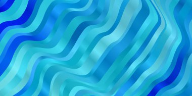 Eğri çizgileri olan hafif BLUE vektör arkaplanı. Yaylı basit bir şekilde gradyan çizimi. Terfileriniz için akıllı tasarım.