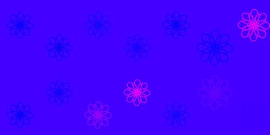 Açık Pembe, bükülmüş çizgileri olan mavi vektör arkaplanı. Çizgili soyut gradyan çizimi. Posterleriniz ve afişleriniz için en iyi tasarım.