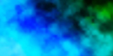 Açık mavi, bulutlu gökyüzü ile yeşil vektör dokusu. Soyut gradyan bulutlarla parlayan illüstrasyon. İniş sayfaları için şablon.