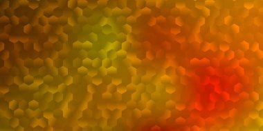 Altıgen şekilli koyu sarı vektör düzeni. Renkli gradyan altıgenli akıllı soyut çizim. İniş sayfaları için tasarım.