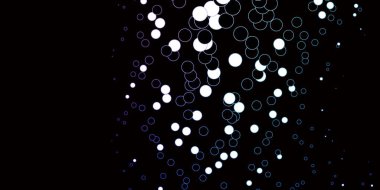 Koyu pembe, daireli mavi vektör şablonu. Doğa tarzında renkli noktaları olan soyut illüstrasyon. Web siteleri için desen.