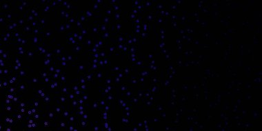 Koyu pembe, parlak yıldızlı mavi vektör düzeni. Soyut şablondaki yıldızlarla dekoratif illüstrasyon. İş tanıtımınız için tasarım.