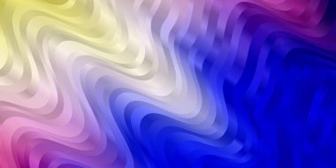 Açık Pembe, çizgileri olan mavi vektör arkaplan. Rengarenk çizgileri ve şekilleri olan parlak bir örnek. Posterleriniz ve afişleriniz için en iyi tasarım.