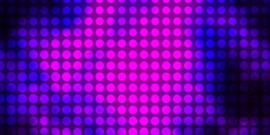 Daireli koyu mor vektör deseni. Baloncuklu gradyan tarzda soyut dekoratif tasarım. Duvar kağıtları, perdeler için desen.