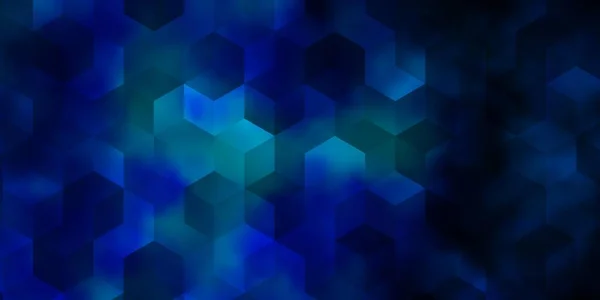 六角形のライトブルーベクトルテンプレート カラフルな六角形の抽象的なイラスト あなたの広告 小冊子のパターン — ストックベクタ