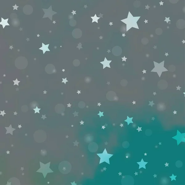 Hellblaue Vektorschablone Mit Kreisen Sternen Illustration Mit Bunten Abstrakten Kugeln — Stockvektor