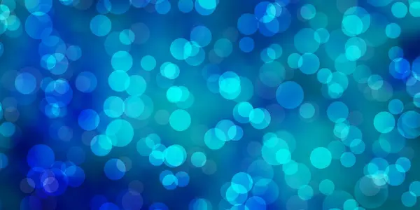 Hellblauer Vektorhintergrund Mit Kreisen Illustration Mit Einer Reihe Leuchtender Farbenfroher — Stockvektor