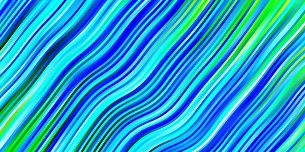 Hellblauer Grüner Vektorhintergrund Mit Kurven Abstrakte Gradienten Illustration Mit Schiefen — Stockvektor
