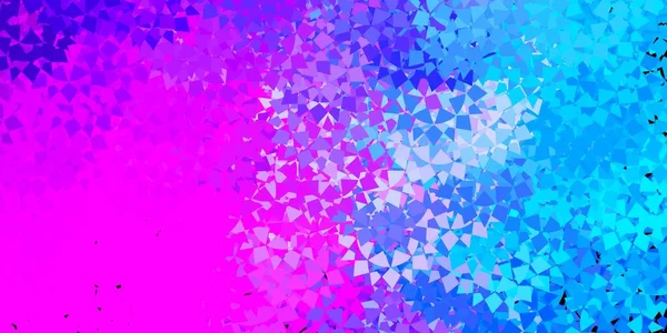 Ljusrosa Blå Vektor Bakgrund Med Trianglar Triangelformade Former Med Färgstark — Stock vektor