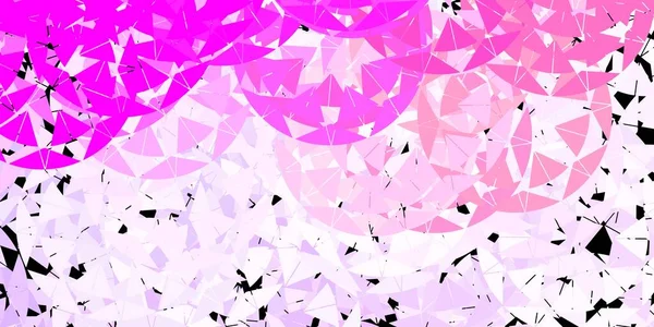 Světle Fialová Růžová Vektorová Šablona Trojúhelníkovými Tvary Nádherná Abstraktní Ilustrace — Stockový vektor