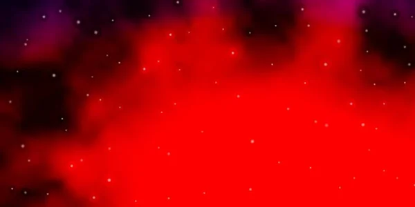 Temná Oranžová Vektorová Šablona Neonovými Hvězdami Barevná Ilustrace Abstraktními Hvězdami — Stockový vektor