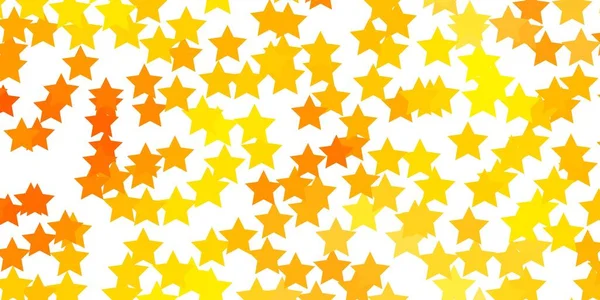 Luz Fundo Vetor Laranja Com Estrelas Coloridas Ilustração Decorativa Com — Vetor de Stock