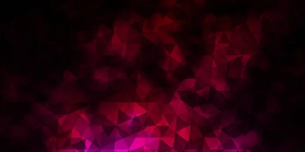 Темно Рожевий Векторний Фон Трикутниками Сучасна Абстрактна Ілюстрація Різнокольоровими Трикутниками — стоковий вектор