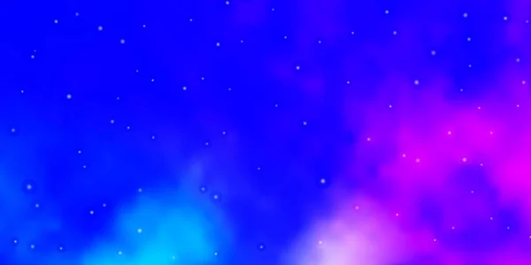Světle Růžová Modré Vektorové Uspořádání Jasnými Hvězdami Barevná Ilustrace Abstraktními — Stockový vektor