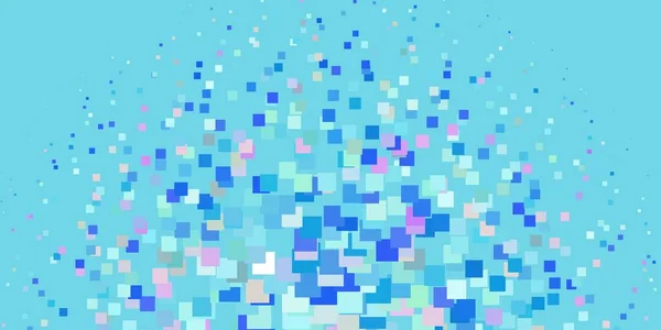 浅粉色 蓝色矢量图案 正方形 具有矩形形状的新的抽象插图 手机模版 — 图库矢量图片