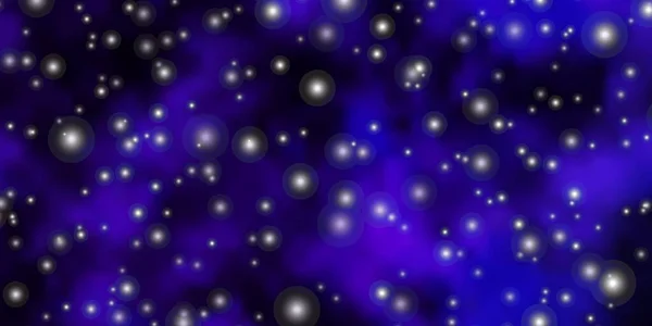 Dunkelviolette Vektoranordnung Mit Hellen Sternen Dekorative Illustration Mit Sternen Auf — Stockvektor