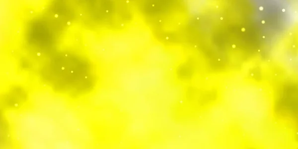 Светло Желтая Векторная Текстура Красивыми Звездами Размытие Декоративный Дизайн Простом — стоковый вектор