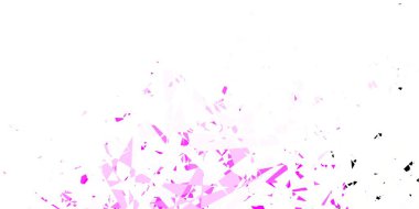 Açık pembe, üçgenli sarı vektör arkaplan. Modern tarzda üçgen şekilli akıllı soyut çizimler. İniş sayfaları.