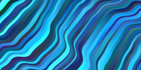 Темный Синий Векторный Фон Кривыми Красочная Иллюстрация Состоящая Кривых Шаблон — стоковый вектор