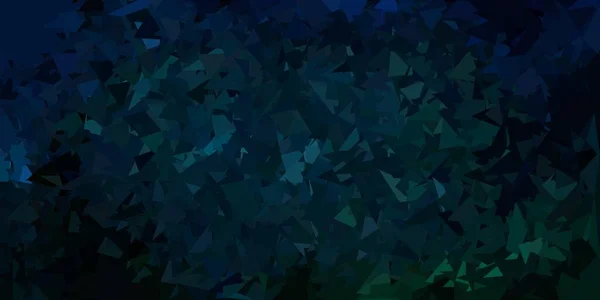 Dunkelblauer Grüner Vektorpolygonaler Hintergrund Kluge Illustration Facettenstil Mit Abstrakten Dreiecken — Stockvektor