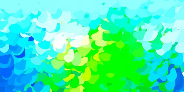 Azul Claro Plantilla Vector Verde Con Formas Abstractas Ilustración Abstracta — Vector de stock