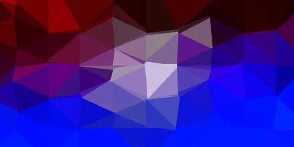 Azul Escuro Vermelho Vetor Triângulo Mosaico Fundo Ilustração Colorida Decorativa — Vetor de Stock
